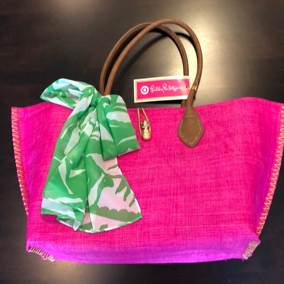 Lilly Pulitzer for Target Handbags - Lily Pulitzer for Target Straw Tote